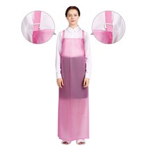 웰프런 우레탄 방수앞치마 쌍고리 H형 대, 반투명 핑크, 1개