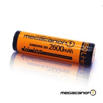 [메가캐논] MEGACANON 2600 ICR18650-26F, (보호회로)돌출형