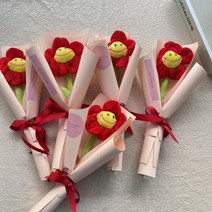 더 라넌큘러스 플라워 + 스마일 꽃다발 5개 패키지, 레드