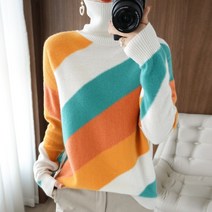 COZYARD 여성 폴라 니트 보드랍다 헐렁한 추동 스웨터 이너셔츠