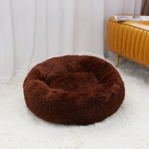 슈퍼 소프트 애완동물 고양이 침대 플러시 침대 도넛 침대 편안한 수면, 40cm, 중국, 갈색