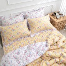 로즈빌 슈마켓 차렵 Q사이즈 프릴 옐로우 단품 이불 패드 스프레드 이불세트 줄누비 담요 차렵이불 간차렵 okyko1108*82178692LX, 본상품선택