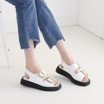 [KT알파쇼핑][아나이스] 포원텐 버클 통굽샌들 3.5cm