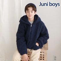 주니보이즈 오버핏양털집업점퍼 네이비