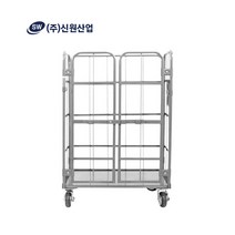 이동카트 롤테이너/소/2문형/아연도금 핸드카트 박스
