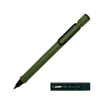 LAMY 사파리 샤프 사바나그린 + 샤프심 HB 세트, 2세트, 0.5mm