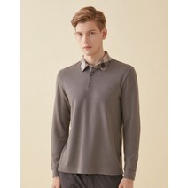 22FW [Original Housecheck] 닥스 오리지널 하우스체크 카라포인트 그레이 기모 겨울 티셔츠 DMTS2D301G2