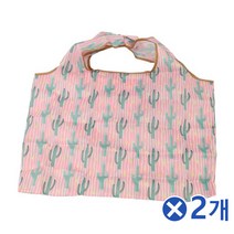 MDG2916 대형 일러스트 시장가방-선인장x2개 피크닉가방 (분리수거가방/접이식가방/시장바구니/사우나가방)