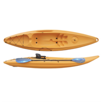 카약 패들 1인용 소형 레저용 낚시 보트 민물 수상, 02-배+알루미늄 패들+등받이