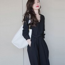 블랙 오피스룩 롱 하객룩 결혼식 원피스 청담동며느리룩 하객원피스 Ziyu 프랑스 드레스