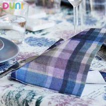 듀니냅킨 33x33 20매 173413 Purple Check/duni/식탁매트/칵테일냅킨/파티용냅킨/디너냅킨, 20매입_173413