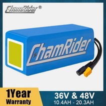 전동킥보드배터리 ChamRider 36V Ebike 배터리 48V 20A 30A BMS BaFang 500W 700W 18650 21700 셀 리튬 팩 자전거 전기 스쿠터, Samsung 48V20.3AH, 한개옵션1