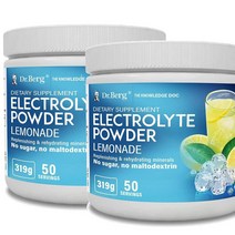 닥터베르그 전해질 파우더 칼륨 핑크히말라야솔트 레몬에이드 드링크믹스 319g Dr. Berg Nutritionals Electrolyte Powder, 2개