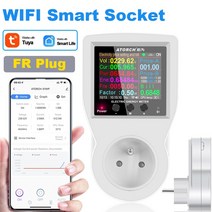 파워 뱅크 잔량계 적산계 220V AC WIFI 스마트 소켓 디지털 전력계 EU 플러그 전기 소비 킬로와트, 03 AC85-265V 16A FR