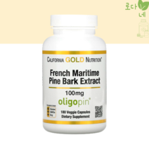 켈리포니아 골드 뉴트리션 소나무껍질 추출물 올리고핀 폴리페놀 100mg 180캡슐 고약사