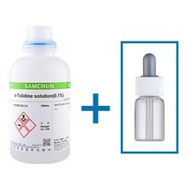 툴리딘톨리딘용액OT시약-염소 테스트시약 500ml+10ml 공병 수영장 수족관 어항 염소 측정, 없음
