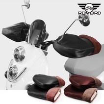 런버드 따뜻한 오토바이 토시 3중안감 인조가죽, 블랙