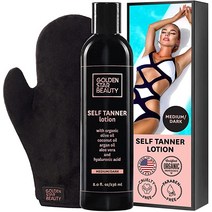 자연스러워 보이는 유기농 셀프 태닝 로션 tan-fake tan-best 선리스 태닝 로션, 중간에서 어두운