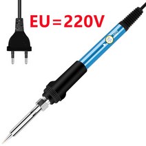 전기 납땜 용접 인두기 납땜 인두 온도 조절 전기 220V 110V EU/US 60W 용접 재작업 스테이션 히트 펜슬, 01 EU-220V, 1개