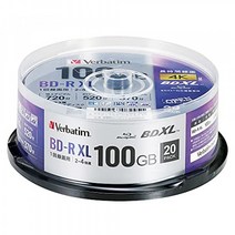 Verbatim 바베이타무 1 회 녹화 용 블루 레이 디스크 BD-R XL 100GB 20 장 화이트 프린터 블 단면 3 층 2-4 배속 VBR
