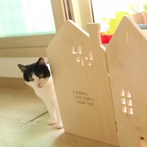 까비 자작나무 하우스3단형 반려동물 화장실 배변가림막 미니 파티션