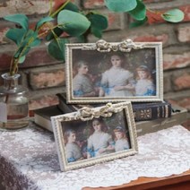 [명절특가]가로형 리본액자 사각 앤틱, 5x7