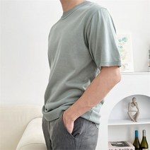 [리더스] 반팔 코디 남자 니트티 편안한 라운드넥 (9683092)