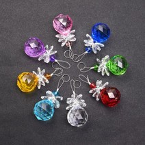 미니 드림캐쳐 캐쳐 선 8 개/몫 크리스탈 정원 suncatcher 매달려 펜던트 천사 수제 장식 웨딩 홈 fengshui, mixed color