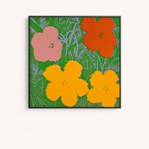 Andy Warhol 앤디워홀 작품 Flowers / 카페 거실에 걸면 좋은 그림액자 02, 블랙