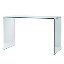 좁고긴 창가 침대 틈새 화분 고스트 테이블 좁은 사이드, 투명 유리 (L100 x W50 x H75)