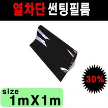 카메이크업 NEXTECH 자동차 국산 썬팅필름 50cmX1m 1mx1m, 30%