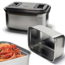 키친아트 포스코정품 스텐 밀폐용기 반찬통 김치통, 2.45L