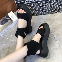 메쉬 니트 삭스 통굽 하이탑 송편 웨지힐 토오픈 앵클부츠 샌들 가보시 워커부츠 슬링백 슬립온4cm 2color