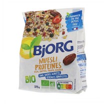 Bjorg 비요르 소이 프로틴 뮤즐리 대추 빨간과일 375g, 1개