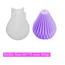 몰드 초 캔들 DIY 양초 실리콘 금형 금형 기하학적 금형 3D 모양 수지 에폭시 수제 비누 공예 홈 장식, 3