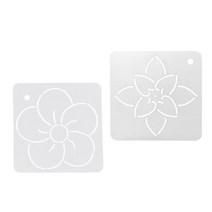 GHSHOP 2Pcs 플라스틱 아크릴 스텐실 퀼트 템플릿 퀼트 도구 패치 워크 그림, 화이트