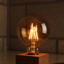 [빛나라닷컴] LED 에디슨전구, 전구색 (G95 LED 에디슨전구 4W)