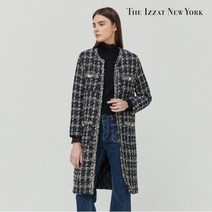 더아이잗뉴욕 더아이잗 펄버튼 퀼팅 트위드 코트 IN2P0CT01