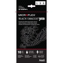 Microflex Black Dragon BD-100L 6mil 일회용 라텍스 장갑 식품 가공 자동차용 풀 텍스처 포함 - 미디엄 블랙 (100개 상자), Medium