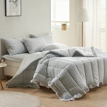 1300K 데이 아사60수 면레이스 스프레드 베개커버세트 베개솜 퀸