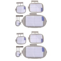 재봉틀 미싱기 Brother innovis 1500 1500d 2500d 4000d 6000d(sa437sa438sa439sa441) 용 8pcs 자수 후프, 없음