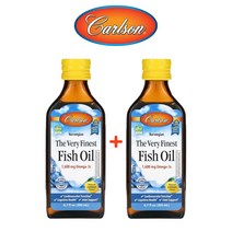 (1+1) 칼슨랩 오메가3 지방산 EPA DHA 1600mg 노르웨이 피쉬오일 레몬 200ml 2팩
