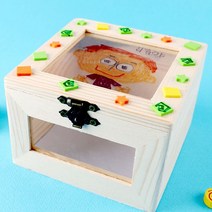 아트랄라 투명우드함 (단품) 다용도 나무 수납 정리 보관함, 단품