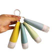 수영장 실리콘공병 샴푸공병 여행용 샴푸통 90ml 4pc, 화이트, 4개