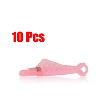 미니재봉틀 자동 미니 재봉틀 바늘 실꿰기 스티치 휴대용 삽입 물고기 모양 도구 노인 빠른 체인저 공예 액, 06 10Pcs-Pink, 06 10Pcs-Pink