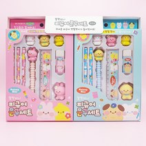 5000 말랑미니 피규어 문구세트 6개입 1박스-핑크 블루 혼합