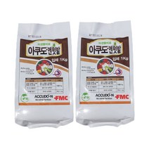 FMC 코리아 아쿠도 1kg 입제 2개세트 + EM팩 50평용 토양 미생물 제 개량제 뿌리 발근제 촉진제 고추 배추 오이 호박 양파 탄저병 전착제 약 루핸스 기비 추비 텃밭 원예, 입제 2KG + EM아이스팩