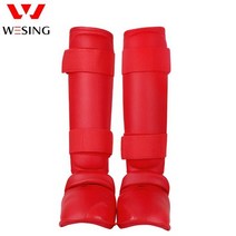 웨싱 가라테 발등 보호대 성인 WKF 훈련 장비, 02 Red_02 M