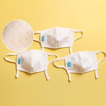헤이이츠미 신생아 3개월 6개월 24개월 초소형 오가닉 끈조절 영유아마스크, 매쉬오가닉, 1북극곰