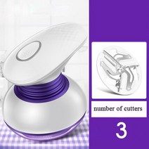 ZK30 고출력 3 블레이드 USB 충전식 헤어 볼 트리머 의류 스웨터 커튼 매트 카펫 러그 면도기 전기 리무버, [01] Purple-3